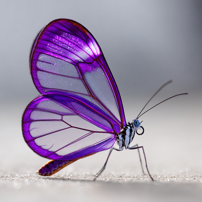 Livfull Lila Fjäril - Diamantmålning