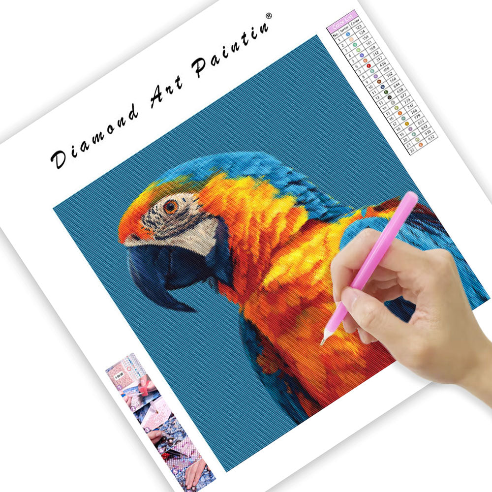 Livfull Tropisk Fågel - Diamantmålning