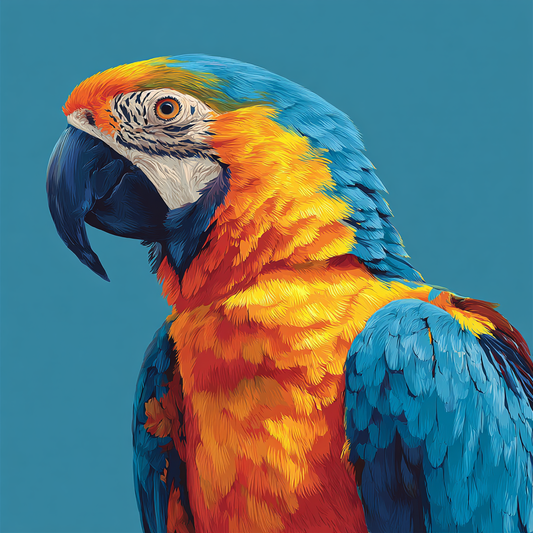 Livfull Tropisk Fågel - Diamantmålning