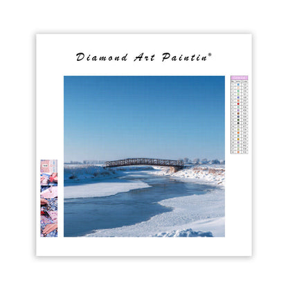 Vinter Snöbro - Diamantmålning