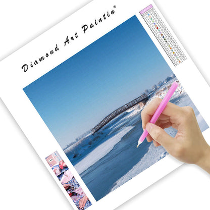 Vinter Snöbro - Diamantmålning