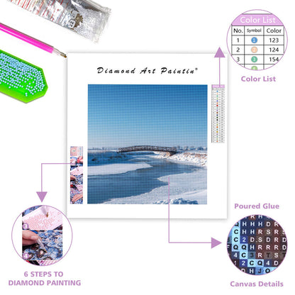 Vinter Snöbro - Diamantmålning