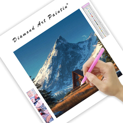 Alpin stuga ensamhet - Diamantmålning