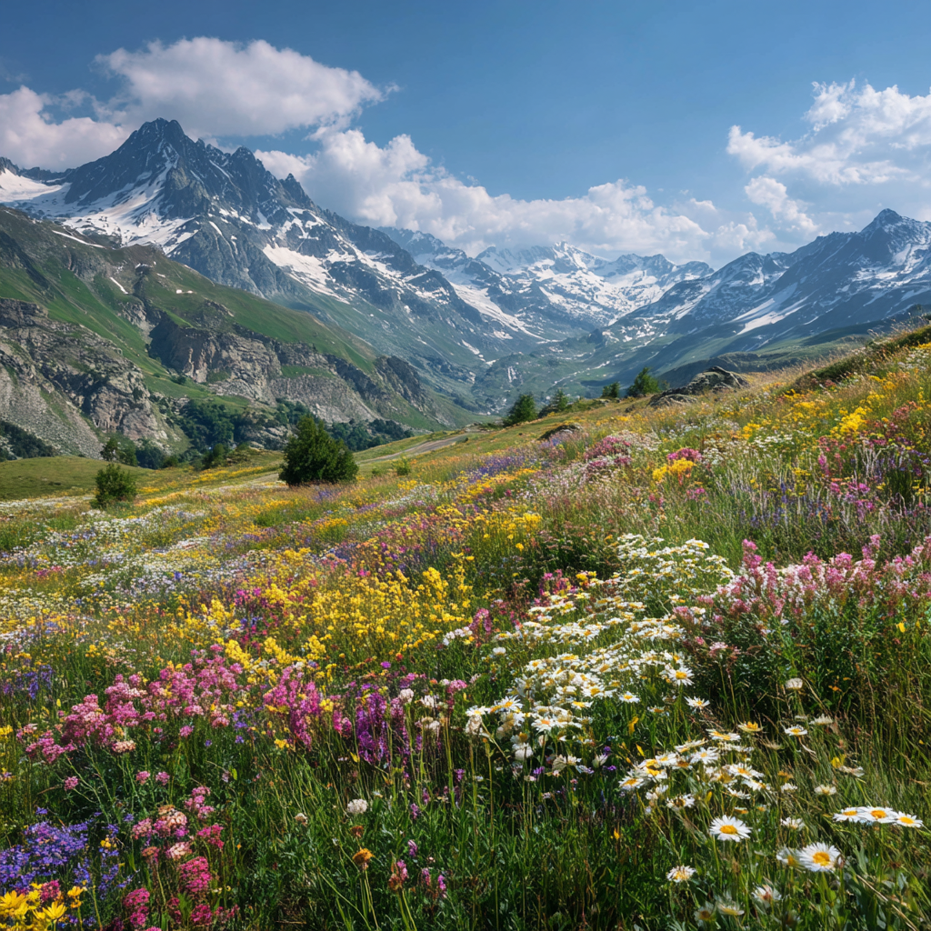 Alpin ängsvildblommor - Diamantmålning