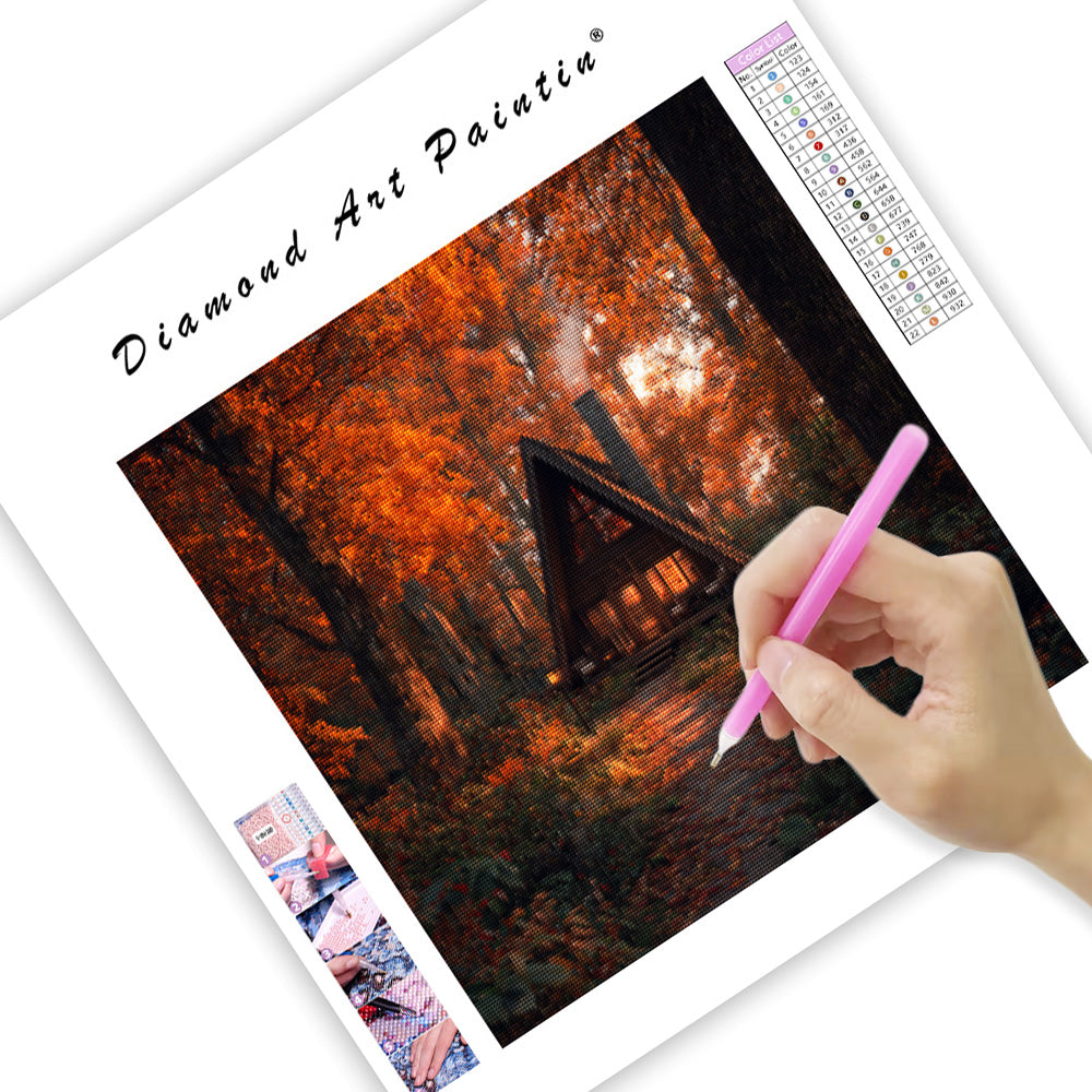 Höstskog reträtt - Diamantmålning