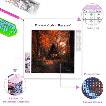 Höstskog reträtt - Diamantmålning