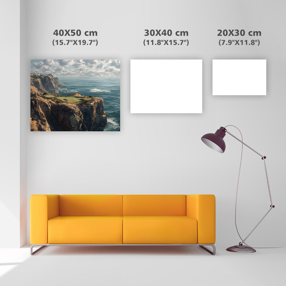 Klippside golfbana havsutsikt - Diamantmålning