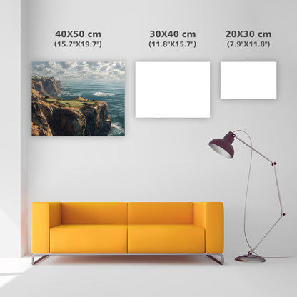 Klippside golfbana havsutsikt - Diamantmålning