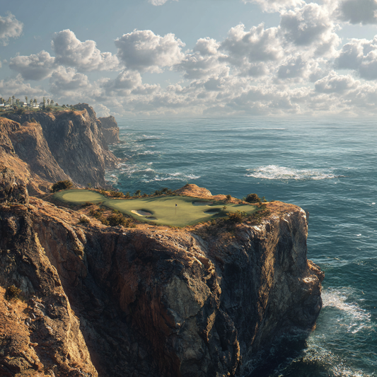 Klippside golfbana havsutsikt - Diamantmålning