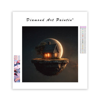 Stuga på en planet - Diamantmålning