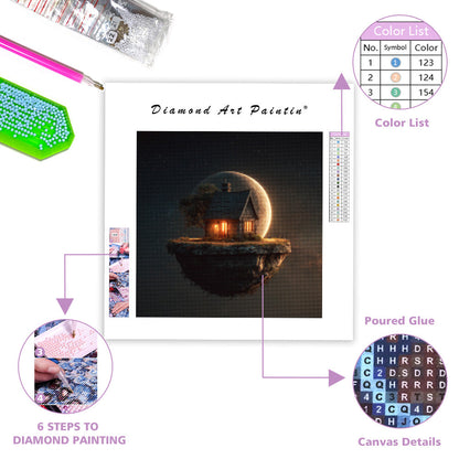 Stuga på en planet - Diamantmålning