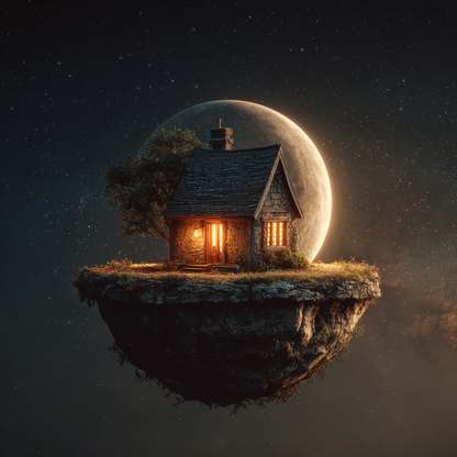 Stuga på en planet - Diamantmålning