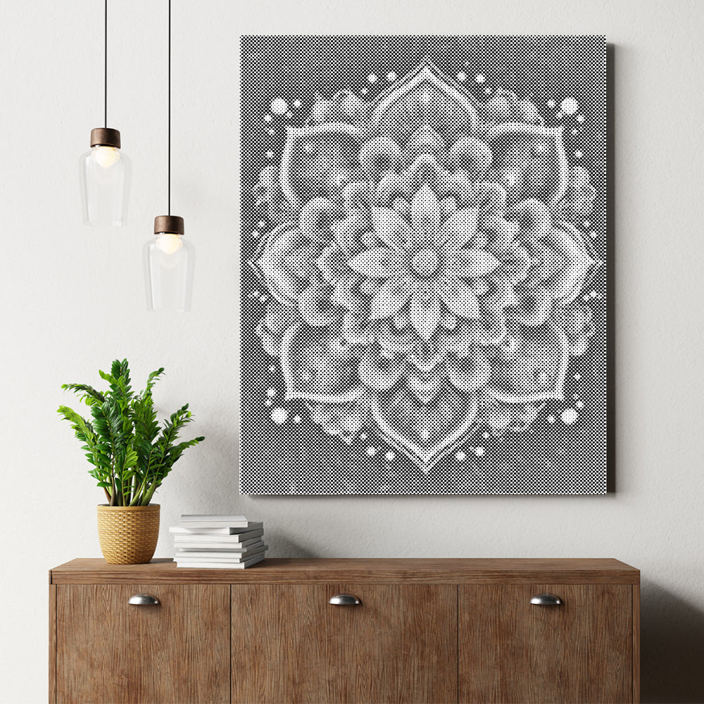 Praktfull mandala – Punktmålning