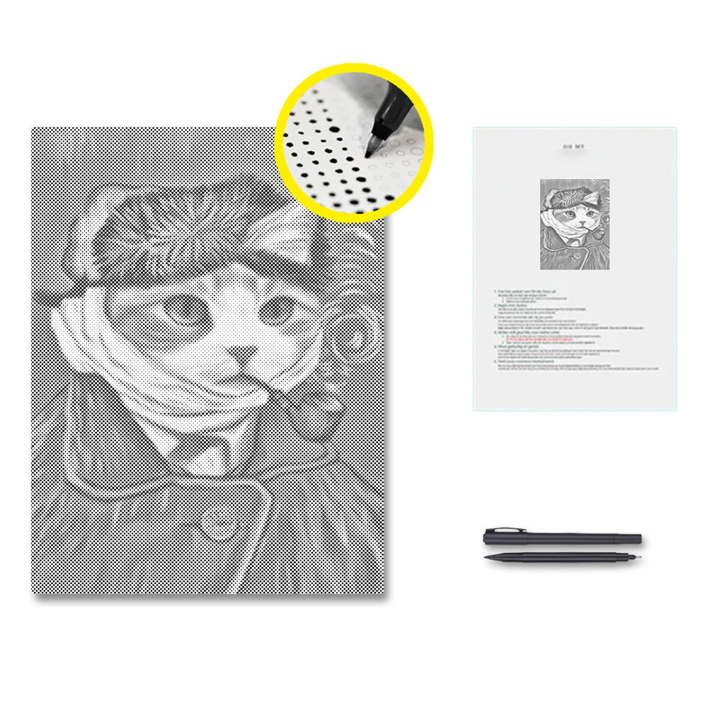 Kattens självporträtt – Punktmålning