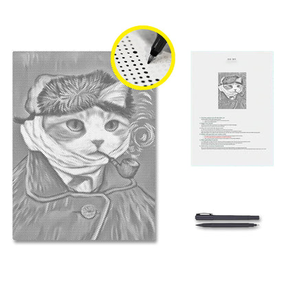 Kattens självporträtt – Punktmålning