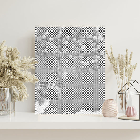 Färgglad ballong - Prickmålning