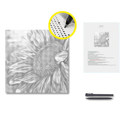 Öppen solros – Punktmålning