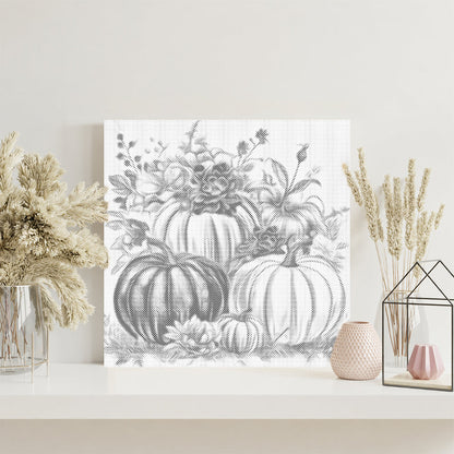 Pumpor och blommor – Punktmålning