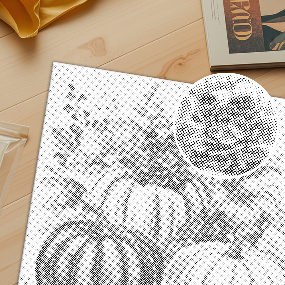 Pumpor och blommor – Punktmålning