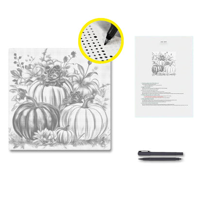 Pumpor och blommor – Punktmålning
