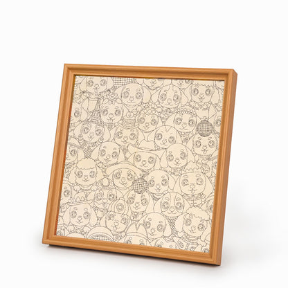 Valp - Träpussel med målarbilder