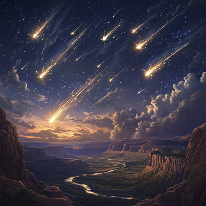 Meteorregn på himlen - Diamantmålning