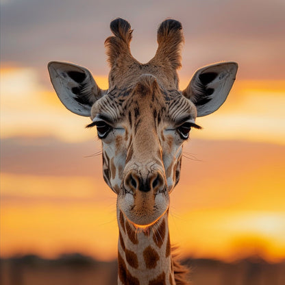 Giraff i solnedgång – Diamantmålning
