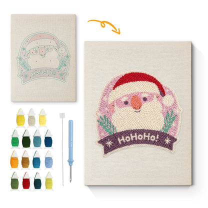 Ho ho ho-jultomte – Punch needle-broderi