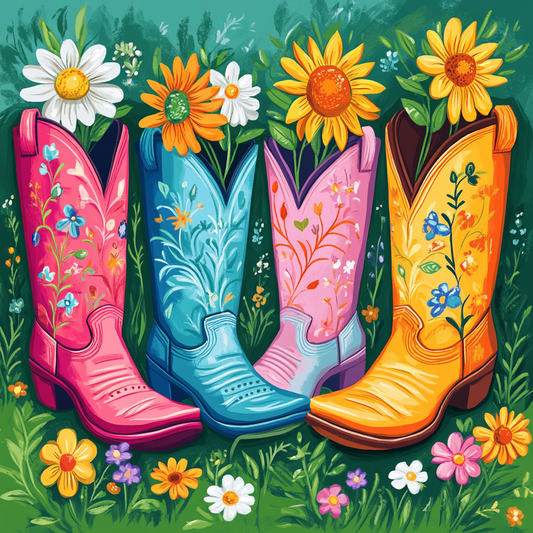 Boots of Blooms - Diamantmålning