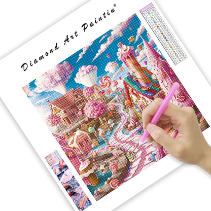 Pink Candy Paradise - DiamantmåLning