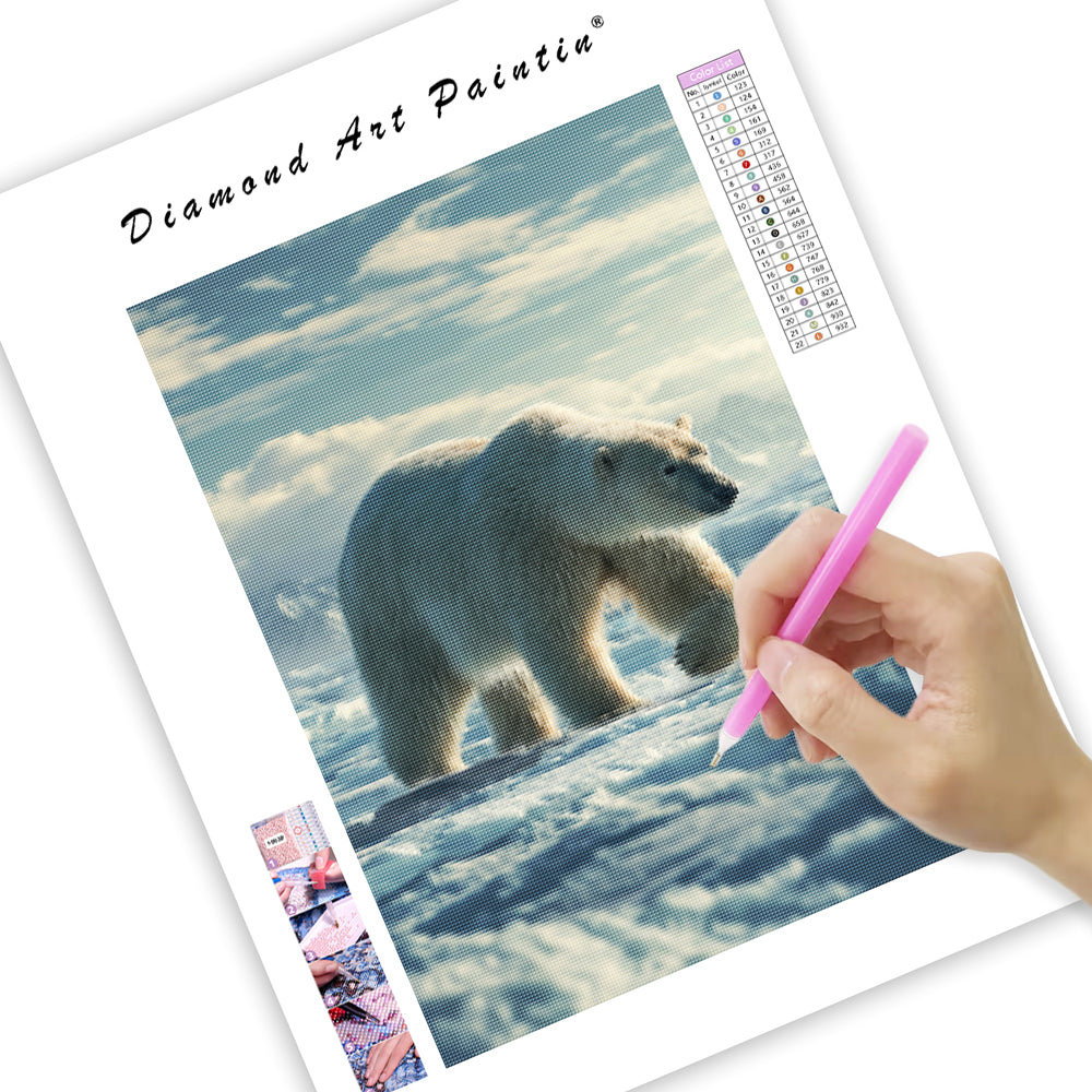 Isbjörn i Arktis – Diamantmålning