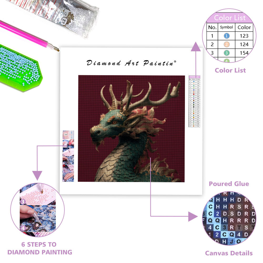 Lyckobringande qilin – Diamantmålning