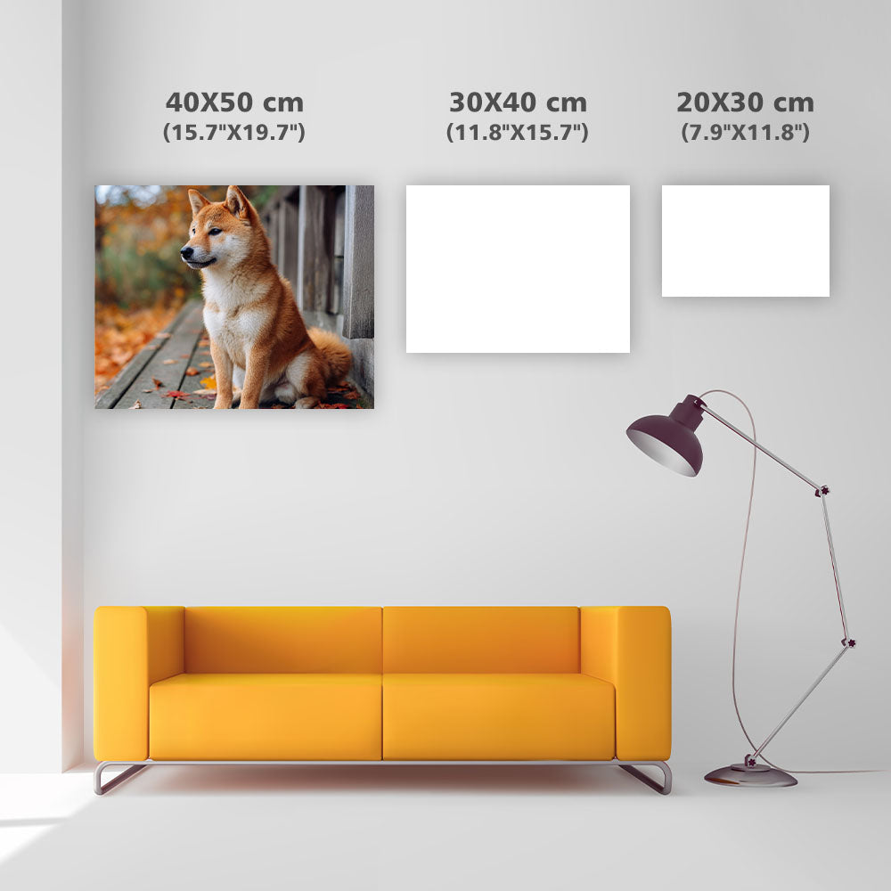 Eftertänksam shiba inu – Diamantmålning
