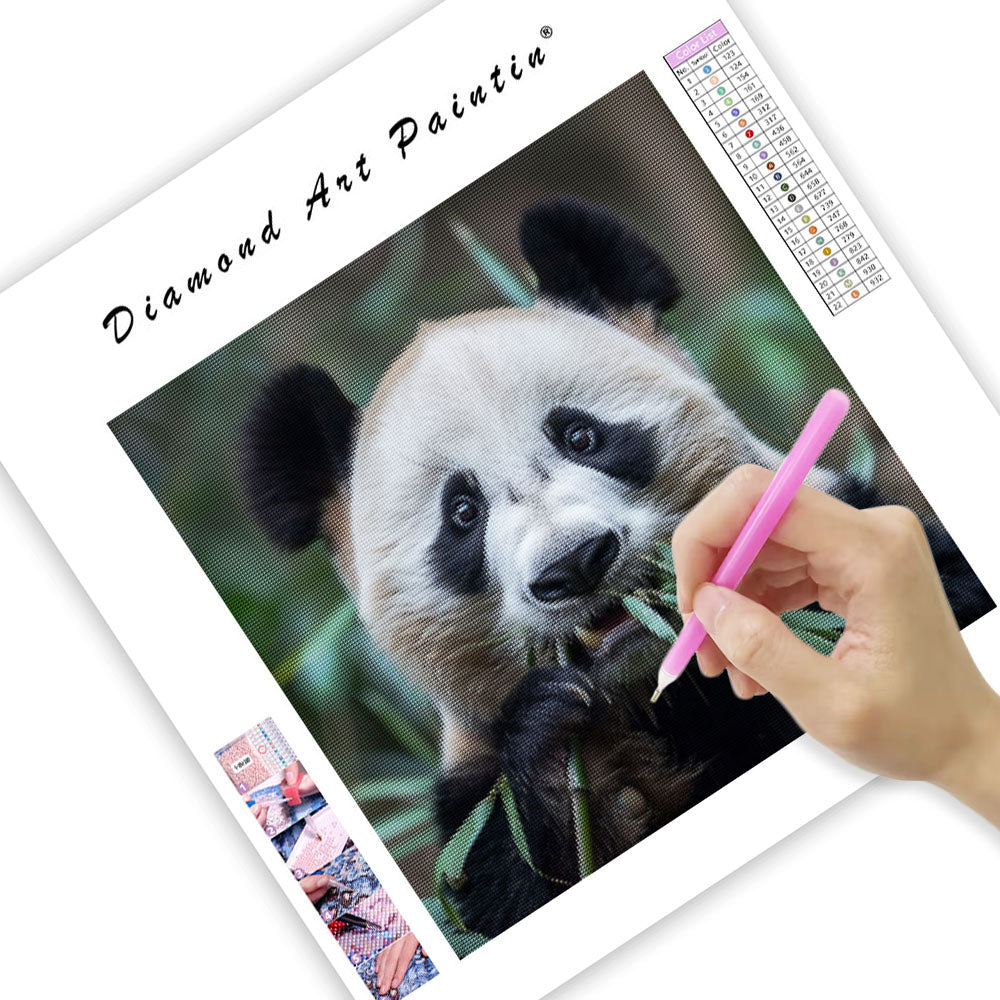 Fridfull panda – Diamantmålning