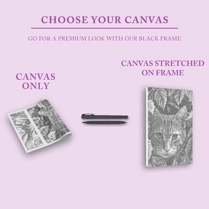 Löv och katt - Prickmålning