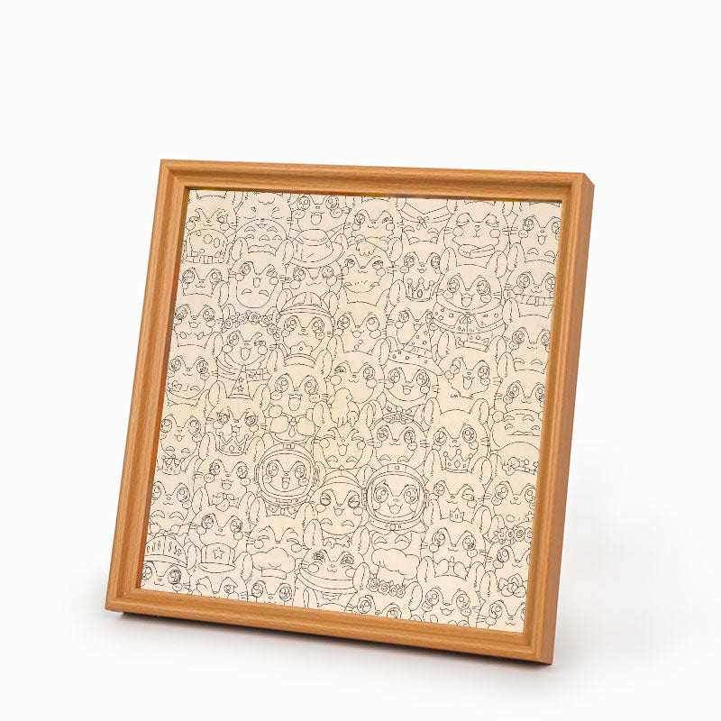 Chinchilla - Träpussel med målarbilder