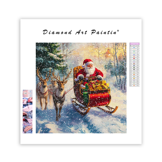 Santa Claus Riding - DiamantmåLning