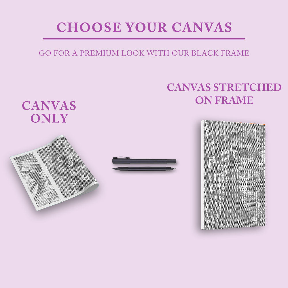 Påfågel - Prickmålning