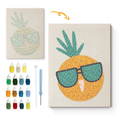 Cool ananas – Punch needle-broderi