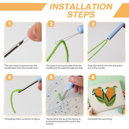 Majskolv – Punch needle-broderi
