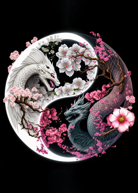 Dragon Yin Yang - DiamantmåLning