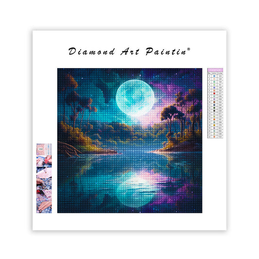 Dream Moon Lake-Diamond MåLning