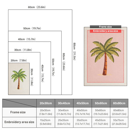 Tropisk palm – Punch needle-broderi