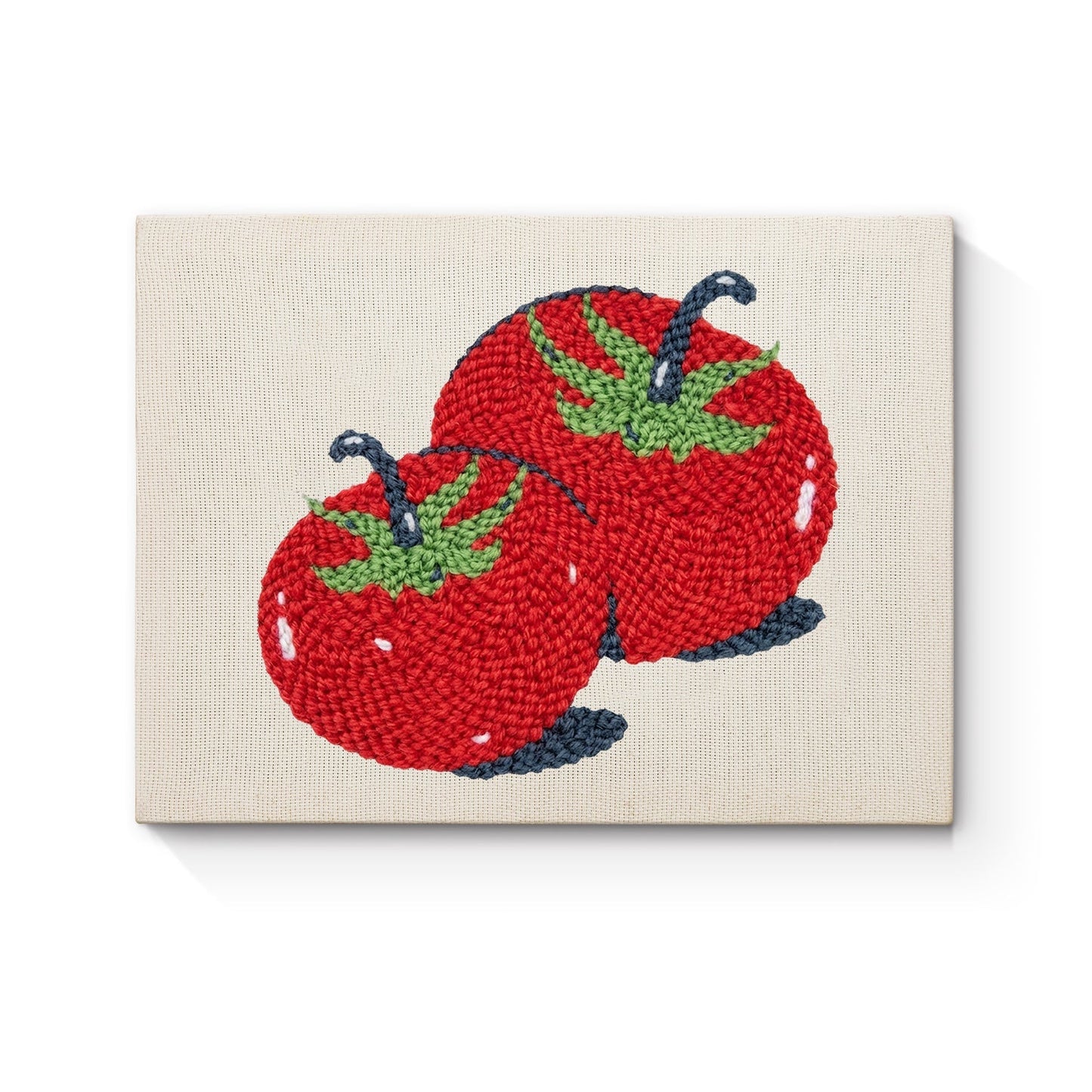 Tomatglädje – Punch needle-broderi