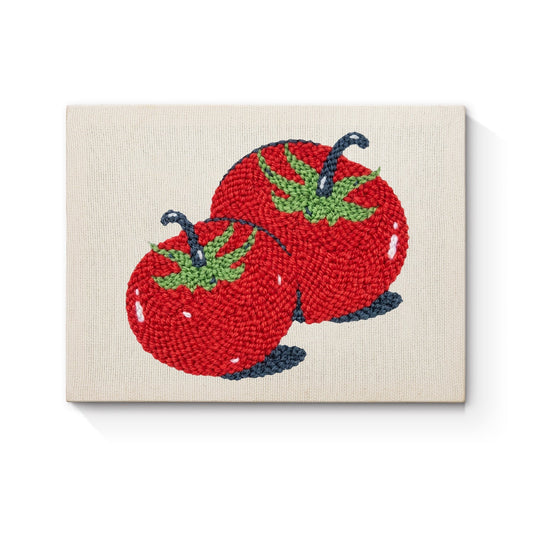 Tomatglädje – Punch needle-broderi