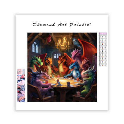 Drakens kortspel - Diamond Painting