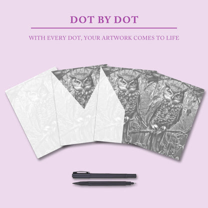 En uggla - Prickmålning