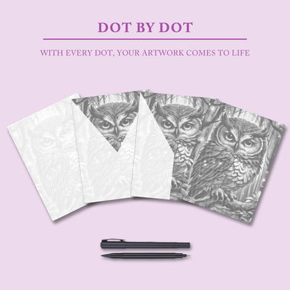 Blå Uggla - Prickmålning