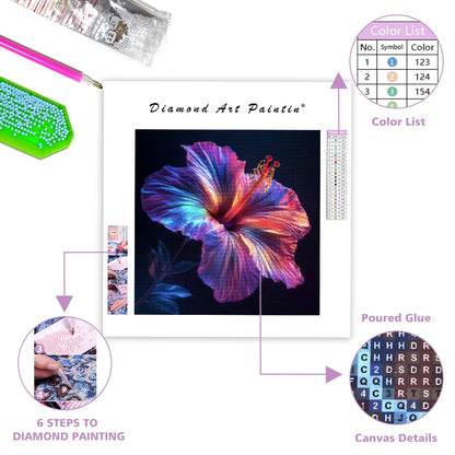 Neonhibiskus – Diamantmålning