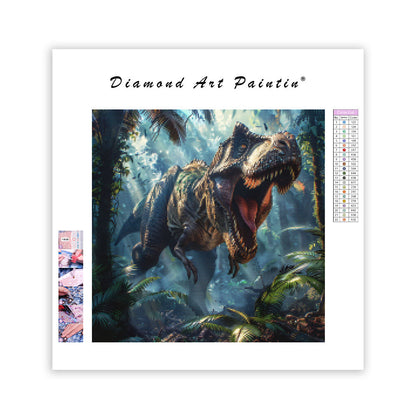Rytande T-rex – Diamantmålning